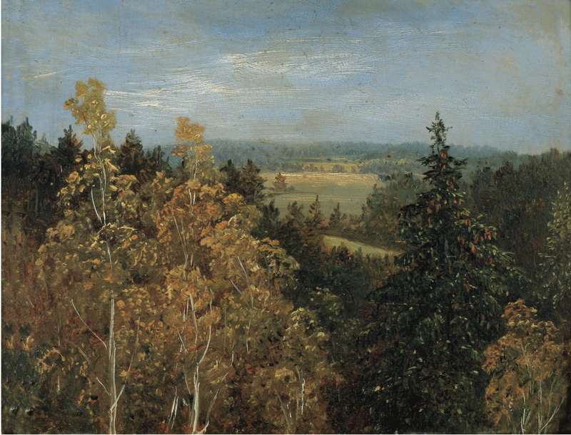 German school of painting, Carl Gustav Carus, 1830, Forest landscape, 1080P