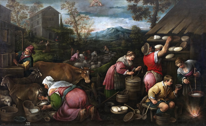 Francesco Bassano, picture, April, life, animals, genre, mountains, people, 1080P