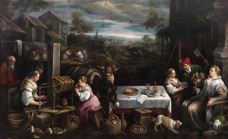 life, picture, people, yard, genre, table, 2K, June, Francesco Bassano
