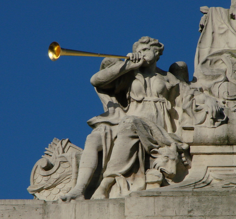 sculpture, the past, stone, clear sky, porte de paris, day, entry, nature, entrance, victory, no people, allegory, trumpet, travel destinations, figure