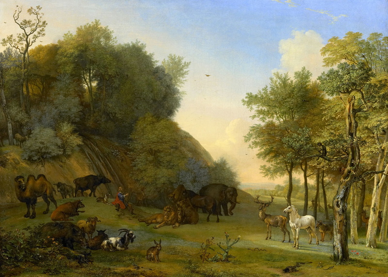 Orpheus and the Animals, picture, oil, mythology, Paulus Potter, 1080P, canvas