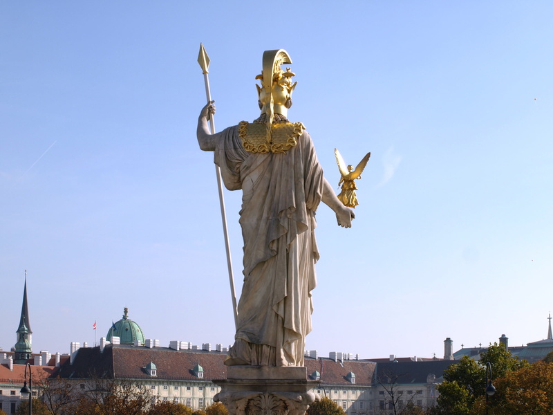 knight, wisdom, day, 1080P, art and craft, monument, place of worship, sky, nike, male likeness, building exterior, fountain, still image, spirituality