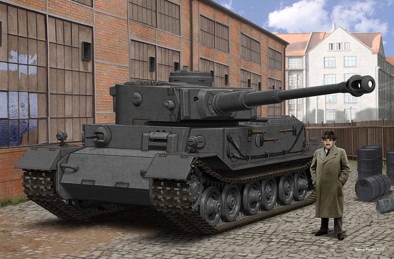 tank, Germany, 1080P, Panzerkampfwagen VI " Tiger P", Dr. Ferdinand Porsche, "Tiger Porsche", heavy, barrels