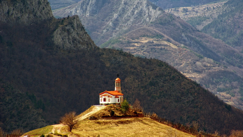 day, scenics - nature, belief, lighthouse, balkan mountains, no people, 4K, mountain range, landscape, outdoors, bulgaria, nature, place of worship, view