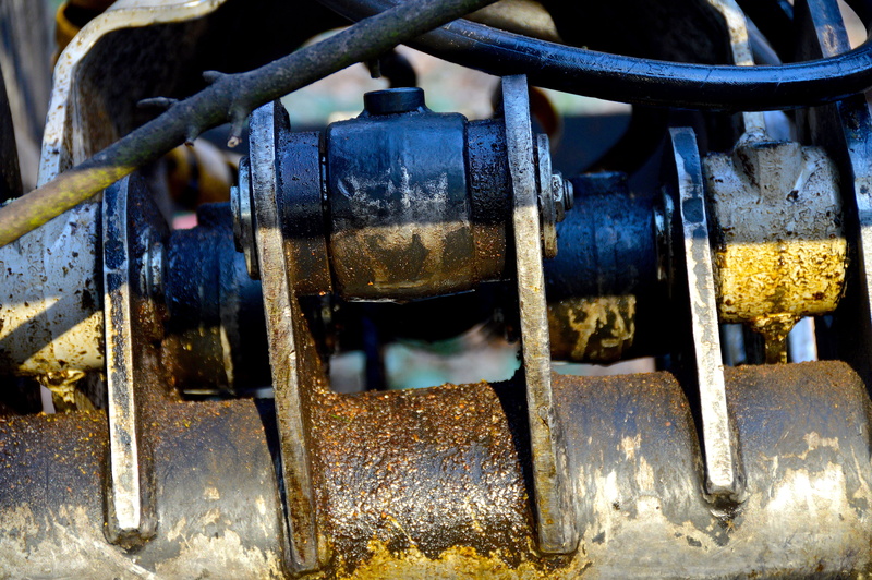 water, tree cases, rainforest, vehicle, 5K, cold temperature, machinery, obsolete, industry, forest work, iron - Metal, forest machine, focus on foreground