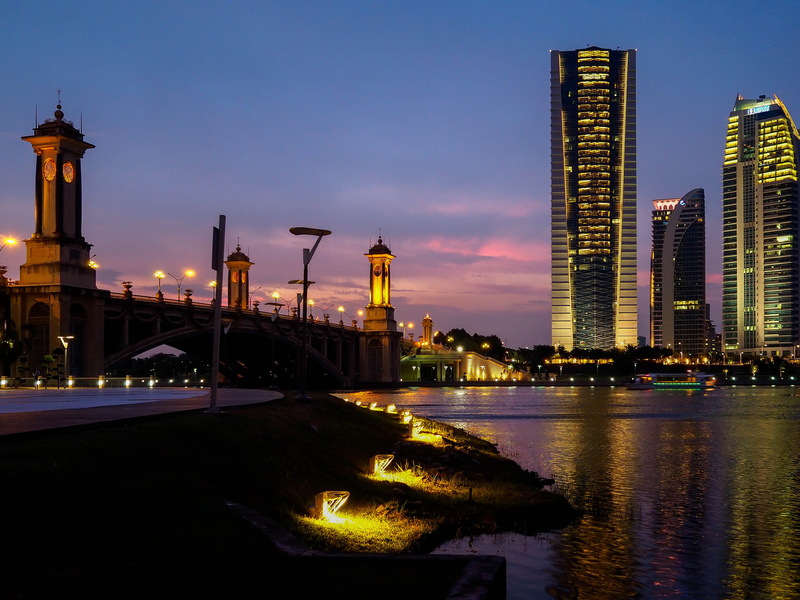 putrajaya, 4K, tall - high, tower, illuminated, office building exterior, modern, cityscape, malaysia, travel destinations, city, skyscraper, built structure