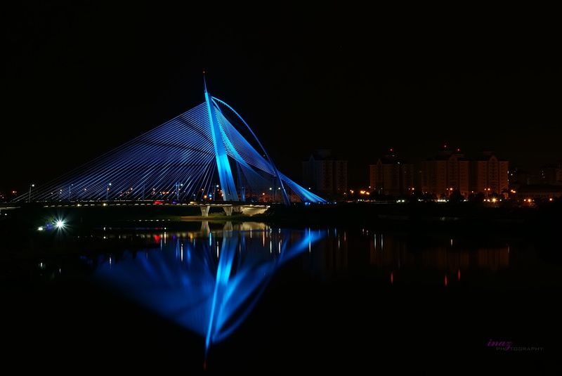 Malaysia, Seri Wawasan Bridge, Night, City, 1080P, Bridge, Bridges, Putrajaya