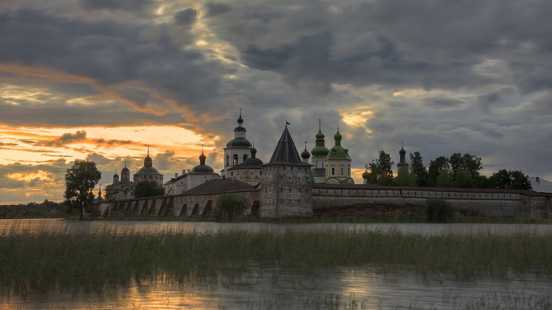 monastery of st cyril, cluster, building, dormition monastery of st cyril, cloud - sky, fortress monastery, monastery, cloudy, tree, belief, no people
