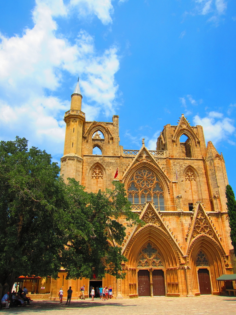 place of worship, outdoors, the past, religion, sky, belief, built structure, tree, spirituality, travel destinations, lala mustafa pasha, mosque, 2K