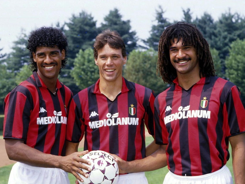 Footballers, Ruud Gullit, 480P, Netherlands, AC Milan, Frank Rijkaard, Marco Van Basten, soccer