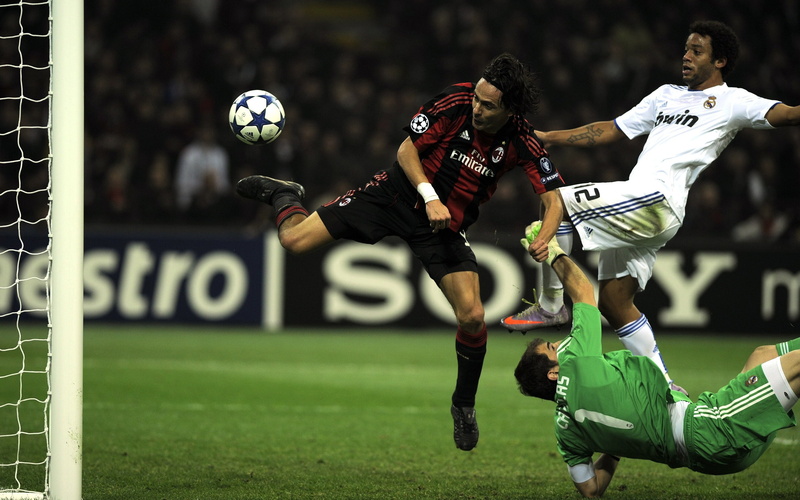 2K, white, team, black, milan, players, field, ac, soccerball, sport