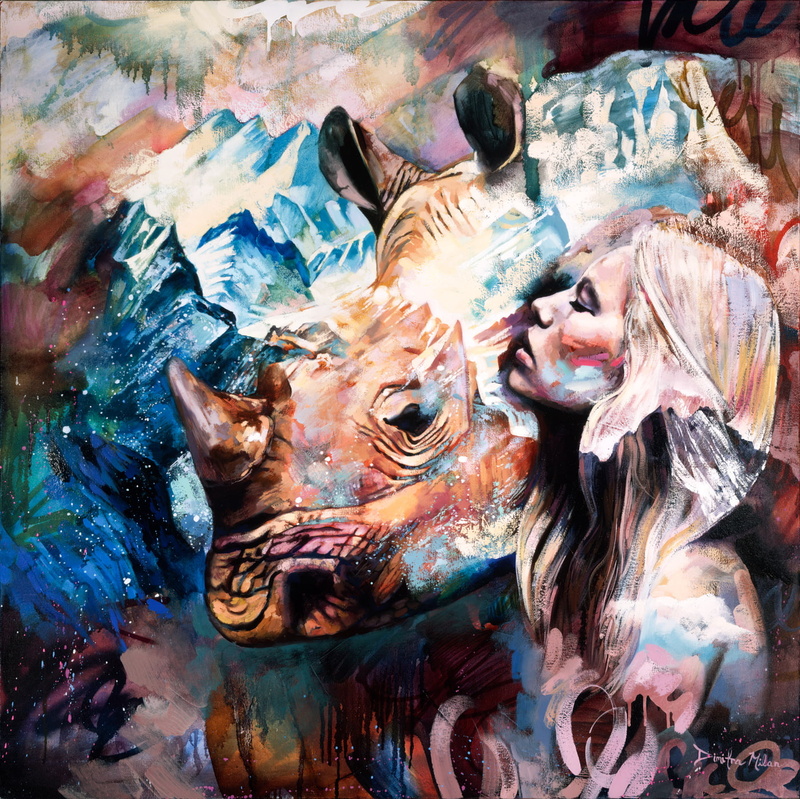 backgrounds, Dimitra Milan, women, 720P, close-up, representation, human representation, multi colored, water, paintings, paint, creativity, Rhino, craft