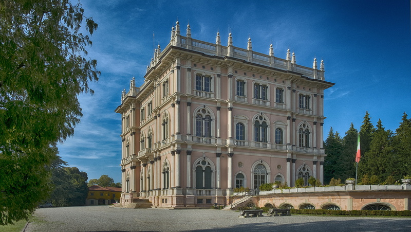 building exterior, building, day, water, facade, sky, lombardy, history, the past, varese, outdoors, green, prato, no people, mansion, luxury, villa ponti
