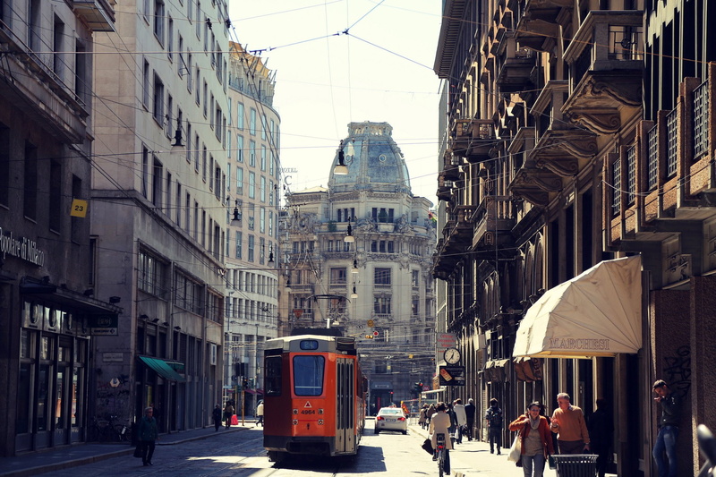 milan, road, italy, 1080P, milano, city, people, downtown, train