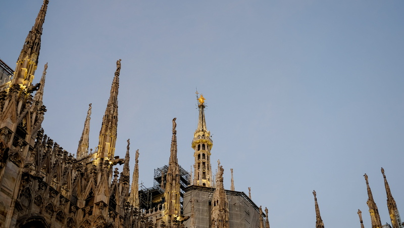tower, sky, built structure, place of worship, city, history, church, cathedral, architecture, low angle view, no people, town, building exterior, building
