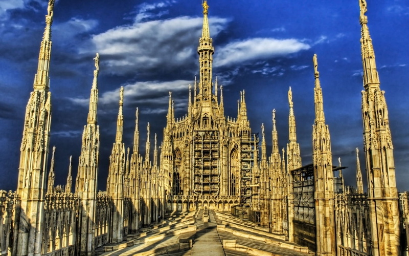 ancient civilization, concrete, milan, city, cathedral, tourism, building, Religious, tall - high, tower, belief, architecture, religion, spire, building exterior