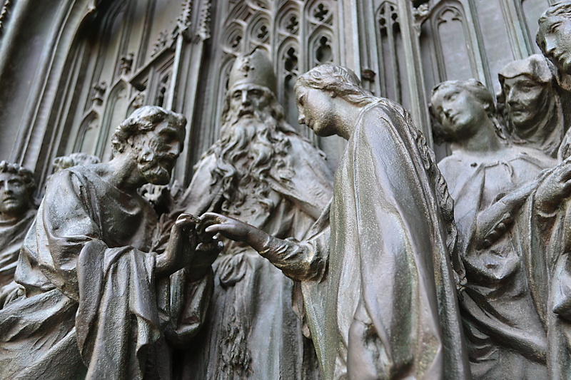 religion, the cathedral, human representation, representation, architecture, the past, statue, no people, day, craft, emboss, 4K, art and craft, place of worship