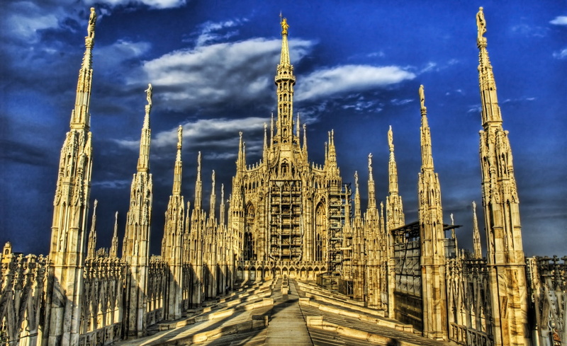 tower, Building, Travel, the past, history, milan cathedral, hdr, building exterior, travel destinations, milan, built structure, hd, religion, place of worship