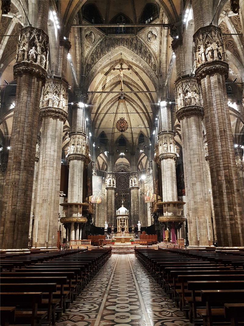 altar, cathedral, nave, the past, built structure, architectural column, 4K, indoors, belief, ornate, place of worship, religion, arch, italy, direction