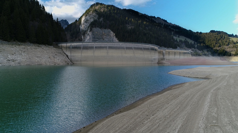 dam, switzerland, land, lagoon, environment, travel, pine woodland, no people, scenics - nature, lake, 4K, mountain, travel destinations, turquoise colored