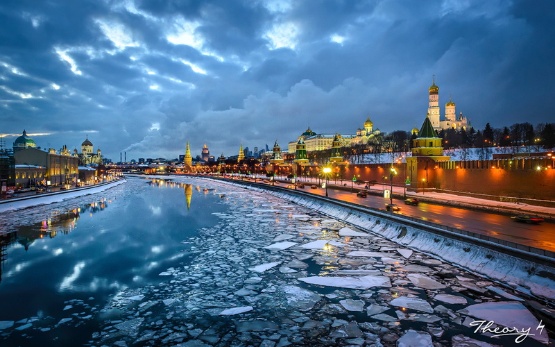 river, 2K, moskva, frozen