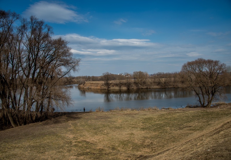 scenics - nature, cloud - sky, landscape, plant, tranquil scene, tranquility, beauty in nature, land, water, no people, lake, autumn, bare tree, day, non-urban scene