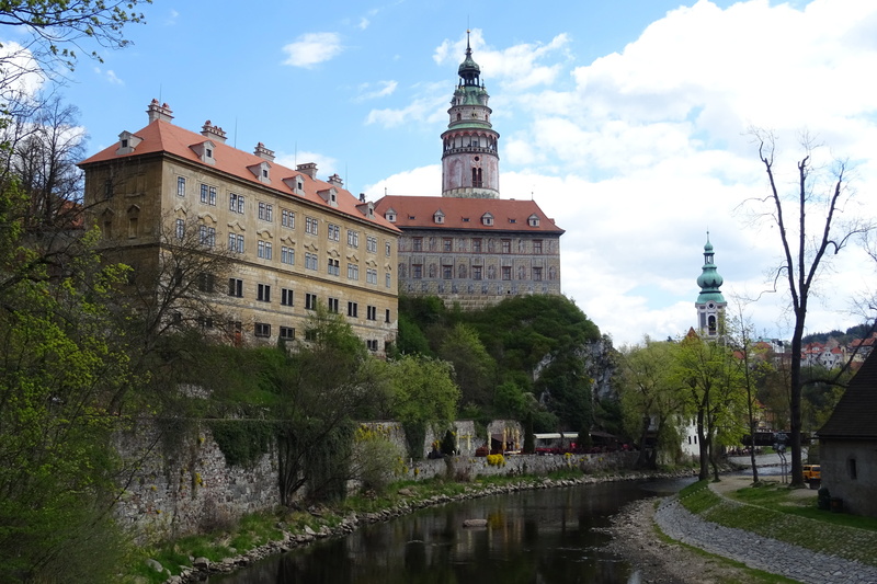 canal, sky, the historic core of the, cloud - sky, city, day, old, building, krumlov, europe, south bohemia, river basin, spirituality, nature, architecture
