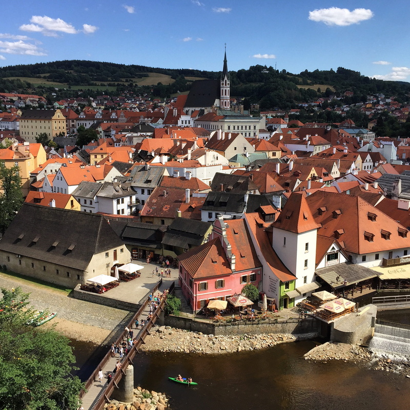 cloud - sky, cormorant crew, unesco, town, czech republic, roof, building, bohemia, crowded, 1080P, architecture, built structure, building exterior, cesky krumlov
