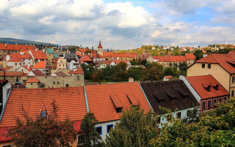 house, residential district, roof, community, nature, townscape, roof tile, architecture, tree, town, city, no people, cesky, outdoors, high angle view
