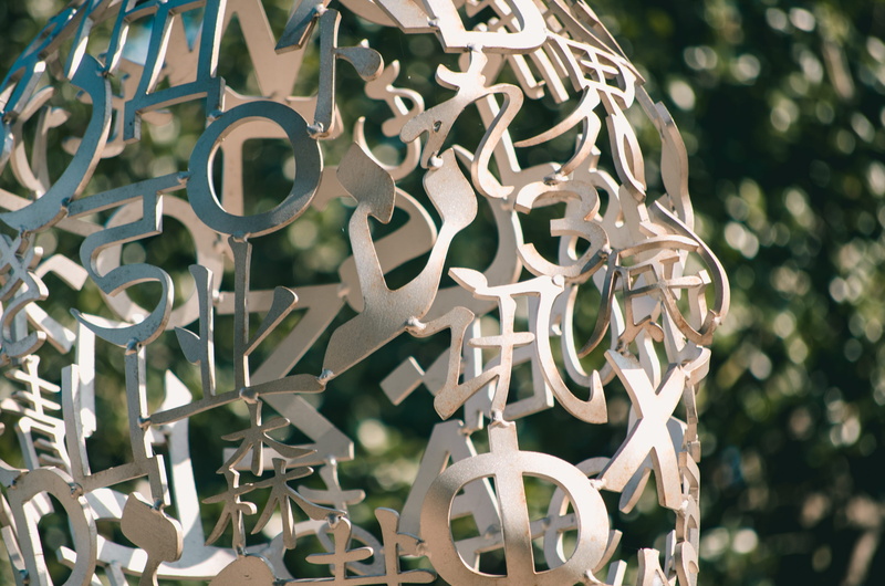 fence, typography, white color, art, houston, sunlight, scultpture, decoration, silver colored, tolerance, buffalo bayou walk, united states, shape, tangled