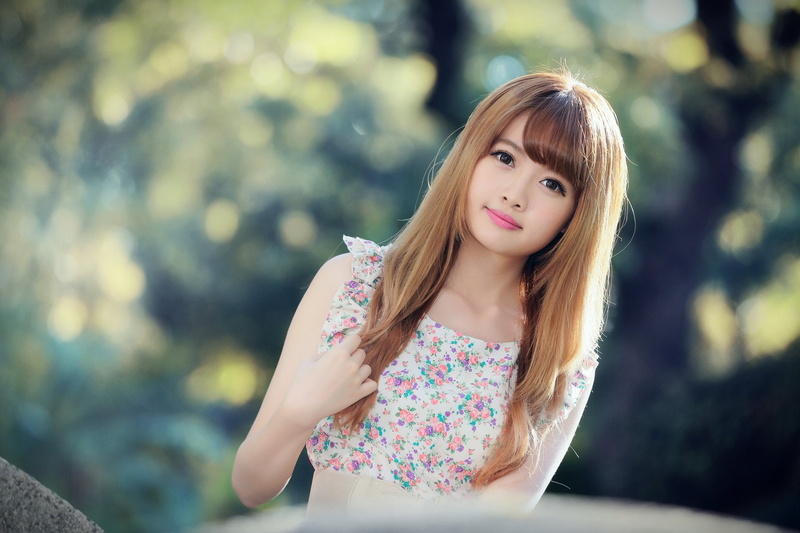 1080P, Model, Portrait, Asian, Bokeh, Models, Cubie Wang, Girl, Dress, Taiwanese