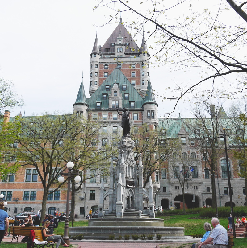 place of worship, architecture, quebec, real people, outdoors, québec city, statue, spirituality, building exterior, travel, plant, sculpture, art and craft