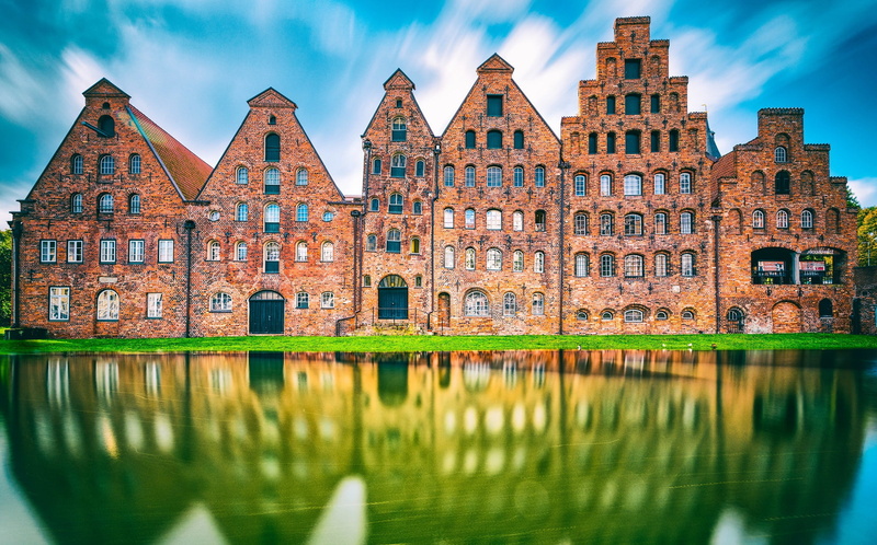 Lübeck, Reflection, 1080P, Schleswig-Holstein, Salt Storage Houses