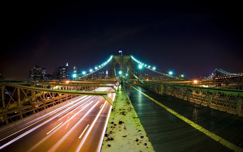 hd, york, urban, night, art, 1600x1000 px, new, px, light, New York City, trails, space, Light Trails, bridge, 720P, x, galaxies, City