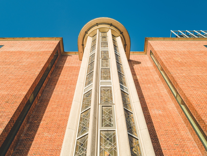 day, holland, bell tower, glass, art deco, low angle view, buillding, 5K, residential district, city, netherlands, sunlight, alab, noord, tower, modernist
