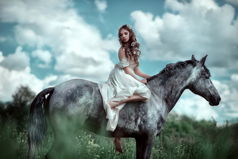 Maria Lipina, horse, girl, photographer, 1080P