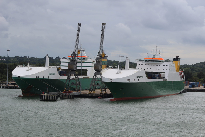 container ships, moored, brexit, ship, commercial dock, harbor, cloud - sky, outdoors, business, pier, mode of transportation, shipping, transportation