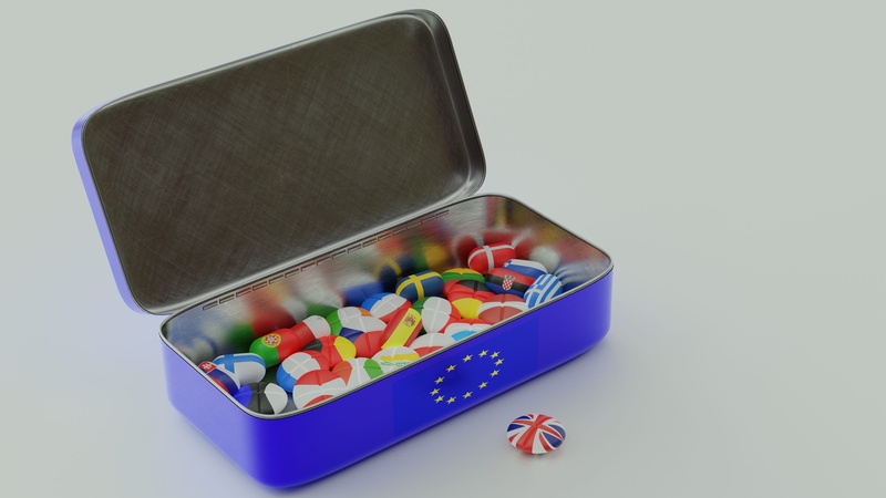 brexit, 3d, multi colored, no people, variation, box - container, studio shot, 4K, blender, lunch box, pill, box, choice, healthcare and medicine, medicine