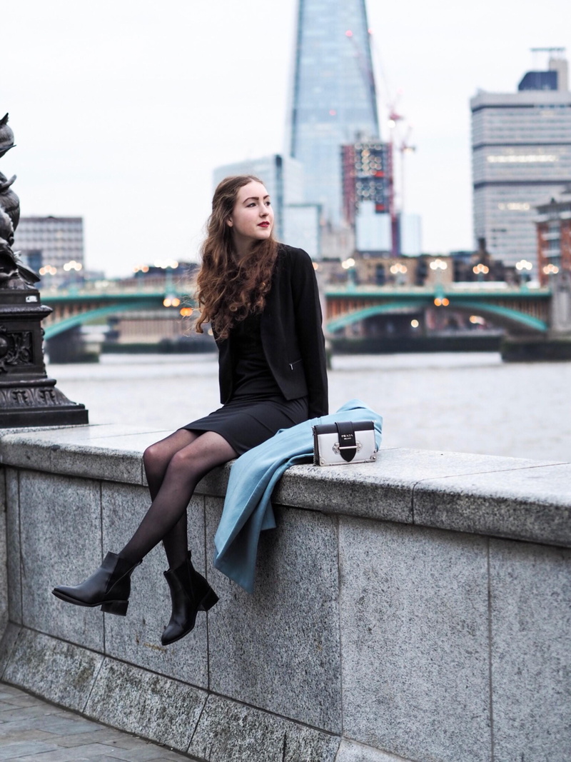 black outfit, mist, real people, architecture, brexit, 2019, beautiful woman, full length, city, rainy, built structure, leisure activity, looking at camera