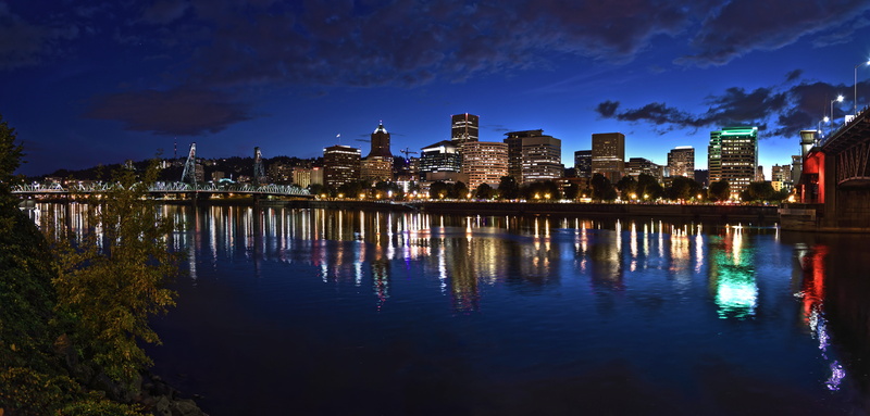 bridge, landscape, cloud - sky, architecture, skyscraper, morrison, nature, city, no people, office building exterior, cityscape, building exterior, portland