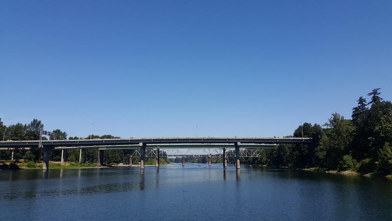willamette, sky, blue, architecture, built structure, nature, bridge, outdoors, no people, water, bridge - man made structure, 2K, waterfront, arch bridge