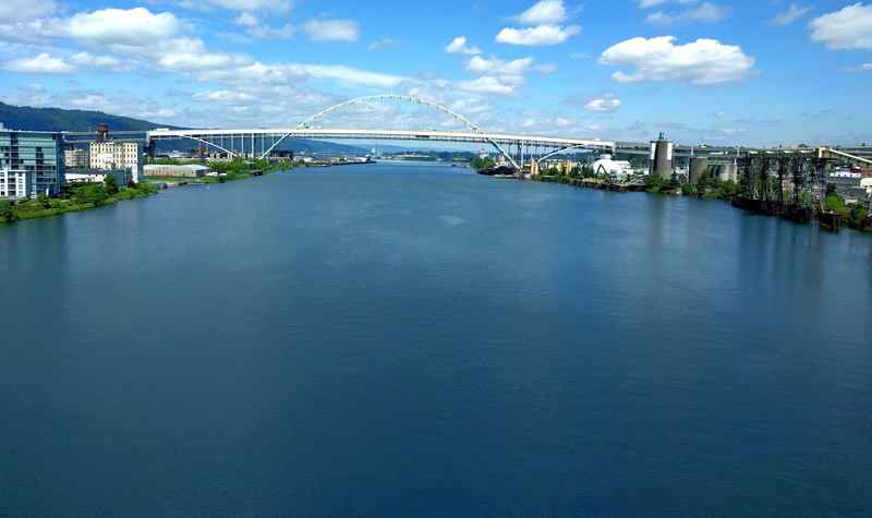landmark, bay, infrastructure, bridge, fremont bridge portland oregon, Portland Oregon, architecture, outdoors, pacific, River, portland, oregon, downtown