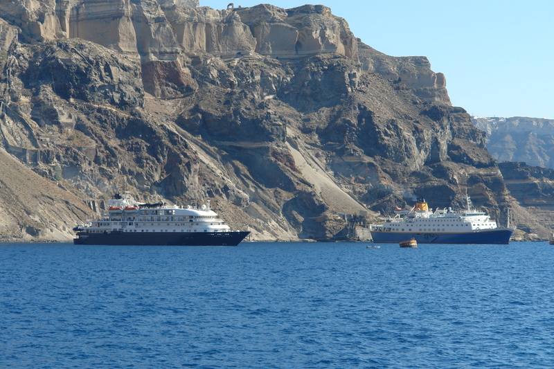 greek, scenics - nature, tourism, water, ship, landscape, tourist, island, passenger craft, vacation, greece, mode of transportation, cruise ship, nature