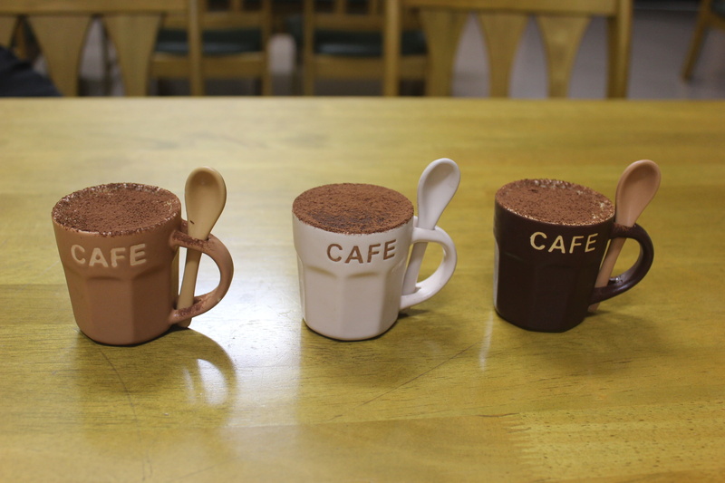 focus on foreground, coffee cup, indoors, mug, crockery, food, table, food and drink, tea cup, continuous, dessert, thira miss, shape, coffee, cuteness