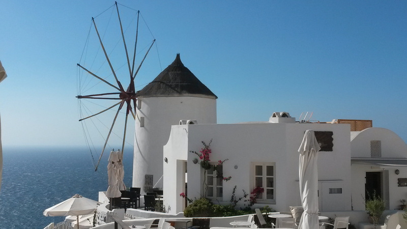 nature, outdoors, Thira, water, turbine, Santorini, wind turbine, wind power, building, built structure, luxury, traditional windmill, sky, fuel and power generation