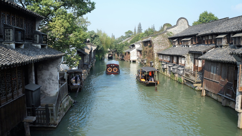 nature, city, jiaxing, 4K, built structure, outdoors, travel, waterfront, plant, mode of transportation, canal, china, building exterior, travel destinations
