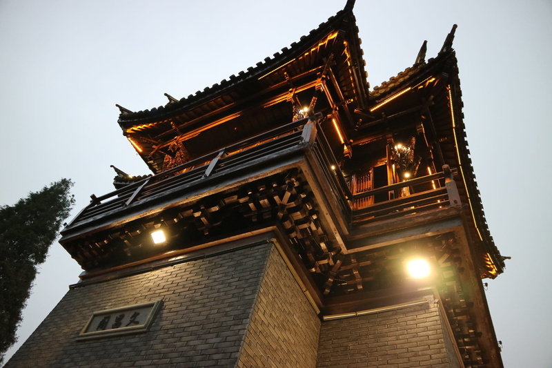 city, clear sky, low angle view, lights, buddhism, architecture And Buildings, 1080P, architecture, temple - Building, Wuzhen, lighting equipment, no people