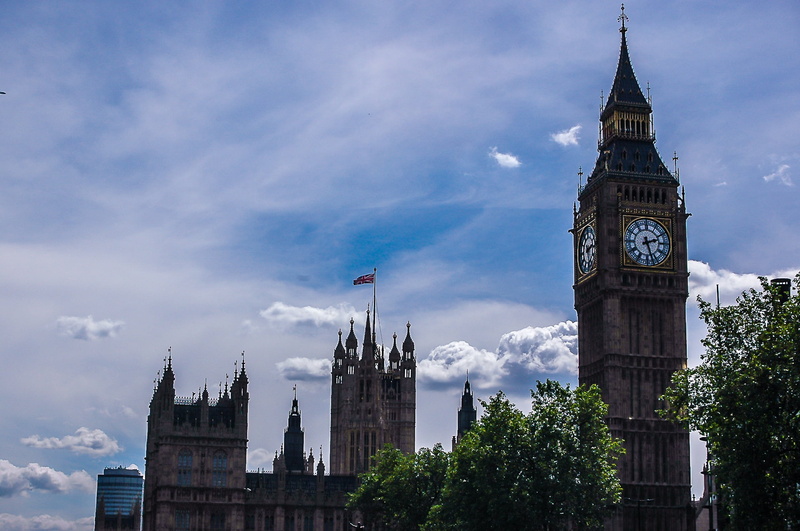 gothic style, london, parliament, history, sky, outdoors, clock, landmark, 1080P, kingdom, britain, clocktower, the past, architecture, photography, flag