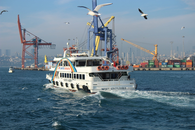 architecture, boat, riverboat, outdoors, holiday, nautical vessel, travel, clouds, motion, commercial dock, no people, shipping, port, crane - construction machinery