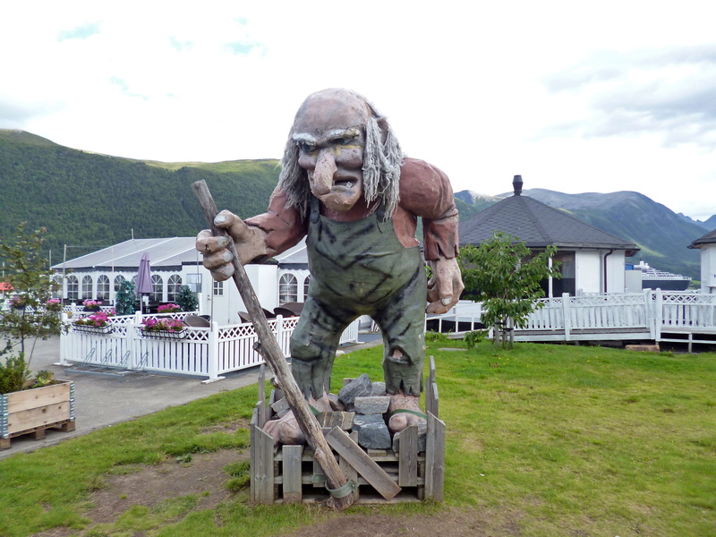standing, wood - material, Troll, summer, outdoors, males, architecture, one person, nature, plant, real people, front view, sky, Norwegian, men, full length